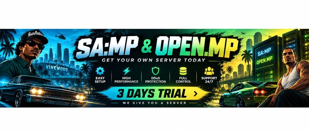 SA-MP and open.mp 3-day trial — TitanShield.pro